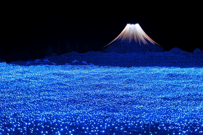 Инсталляция Зимнее освещение в Японии,прикольные картинки,приколы